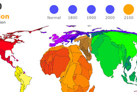 harta densitatii populatiei pe glob